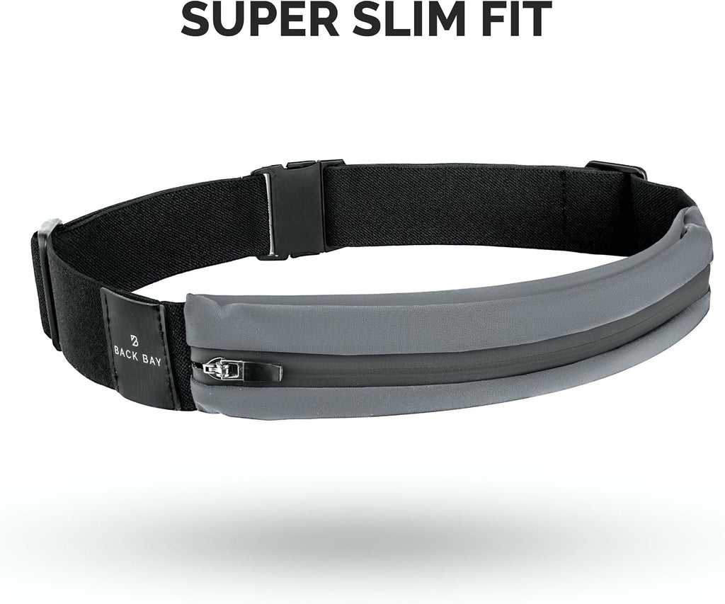 No-Bounce Slim & Secure Running Belt, Fits ALL Phones, Keys, Cards, Gels