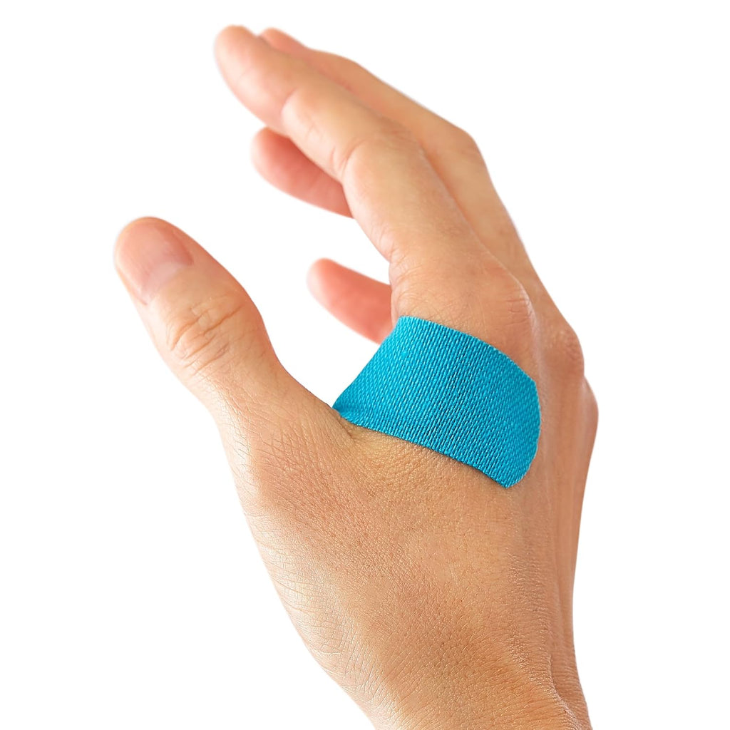 CURAD Performance Series Antibacterial Bandages, Extreme Hold Adhesive Technology, Finger & Knuckle Bandages, Flexible Fabric, Variety Pack with Assorted Sizes & Colors, 50 Count