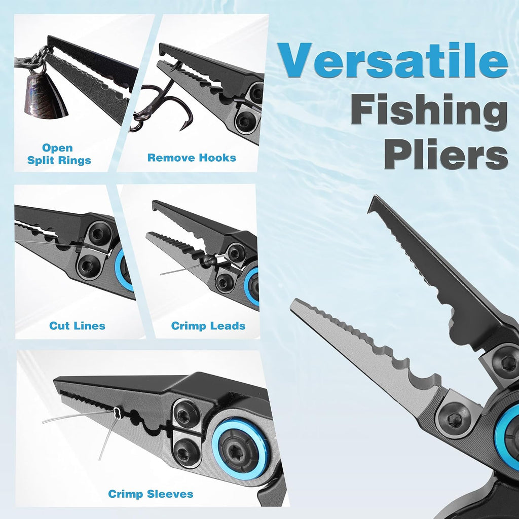 FLISSA Mini Fishing Pliers with Fly Fishing Zinger Retractor