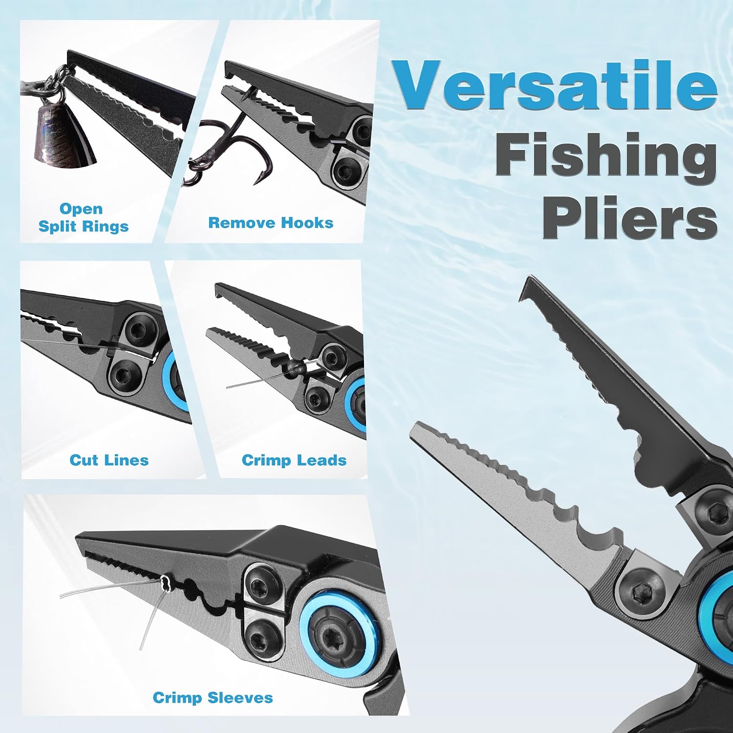 FLISSA Mini Fishing Pliers with Fly Fishing Zinger Retractor