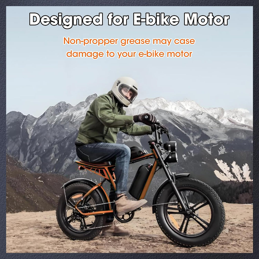 E-Bike Lithium Grease, Multi-Purpose Lubricant Lithium Motor Grease, Lubricating Oil for eBike Motor, Gears |Waterproof, High-Performance Lubricant for Household Use, Automotive,Industrial