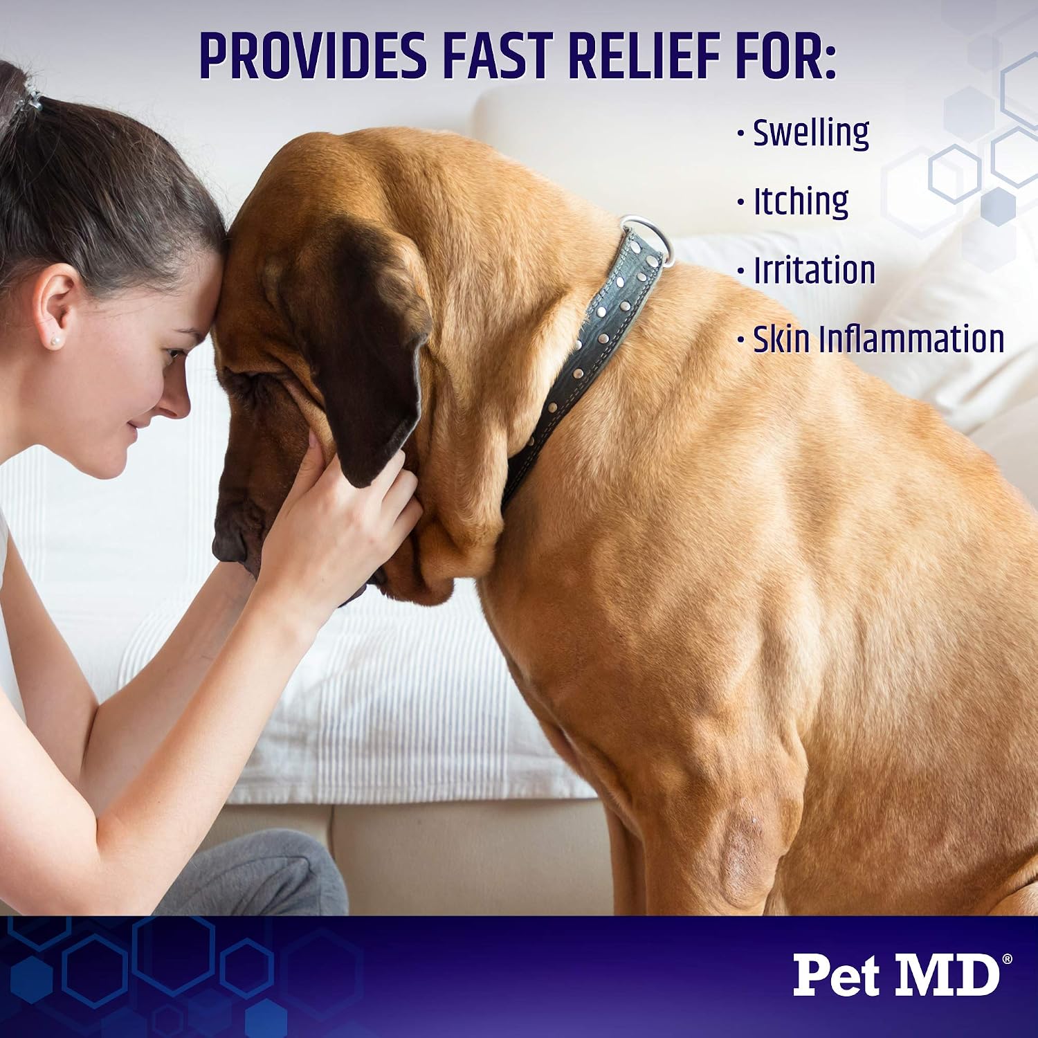 Pet MD Hydrocortisone Spray for Dogs, Cats, Horses - 4 oz | Itch Relief Spray &amp; Hot Spot Remedy for Dogs Irritated Dry Itchy Skin, Allergies, &amp; Other Topical Discomforts