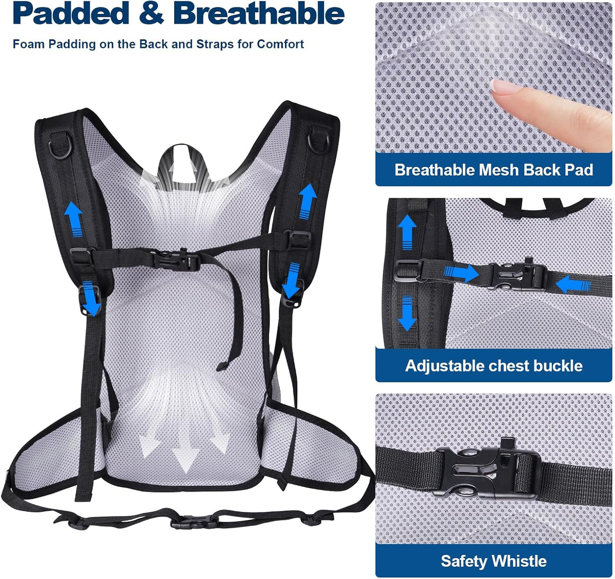10L Small Hiking Backpack for Men Women, Lightweight Hiking Daypack