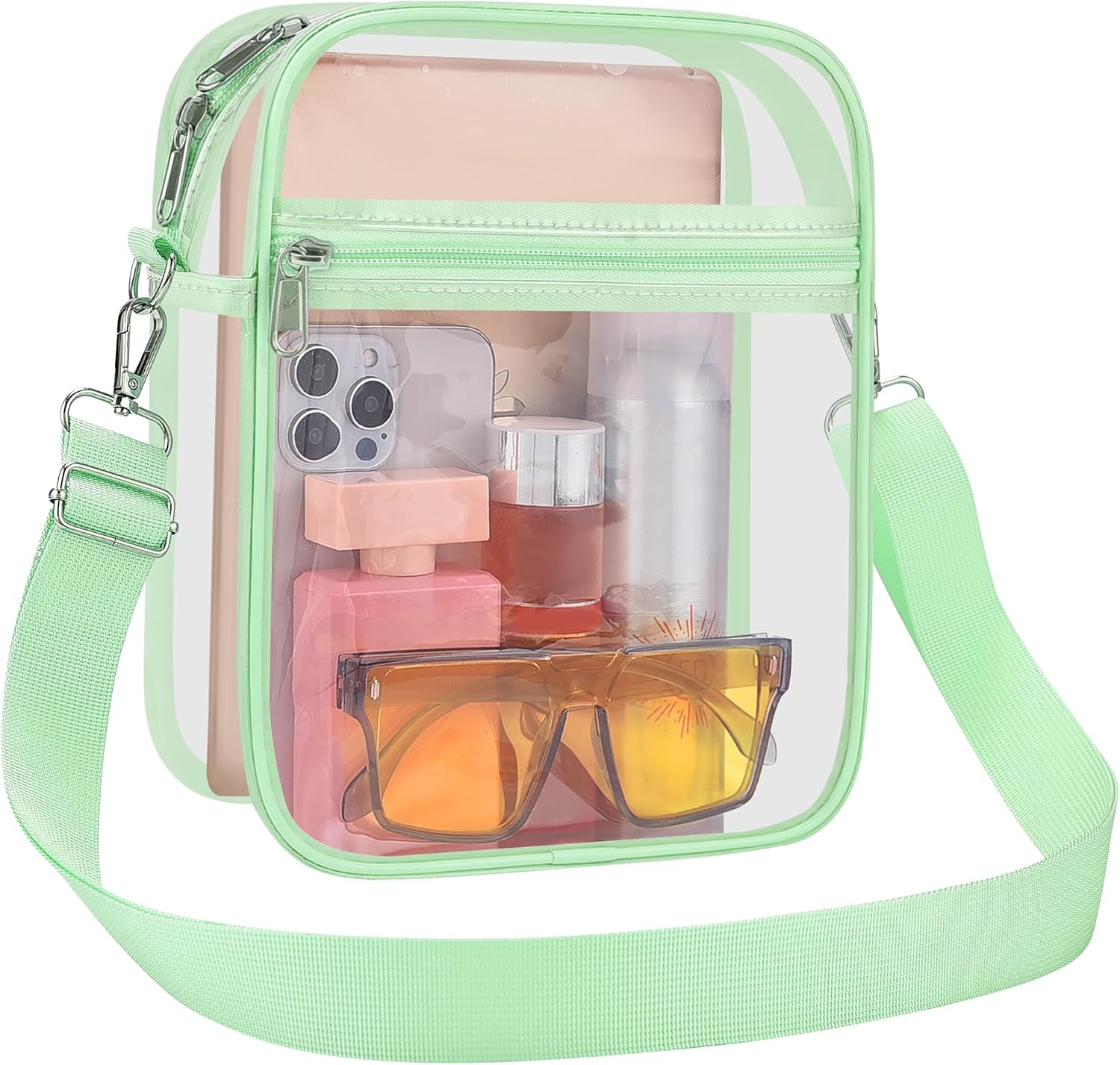 USPECLARE Clear Purse for Stadium Events Transparent Messenger Bag