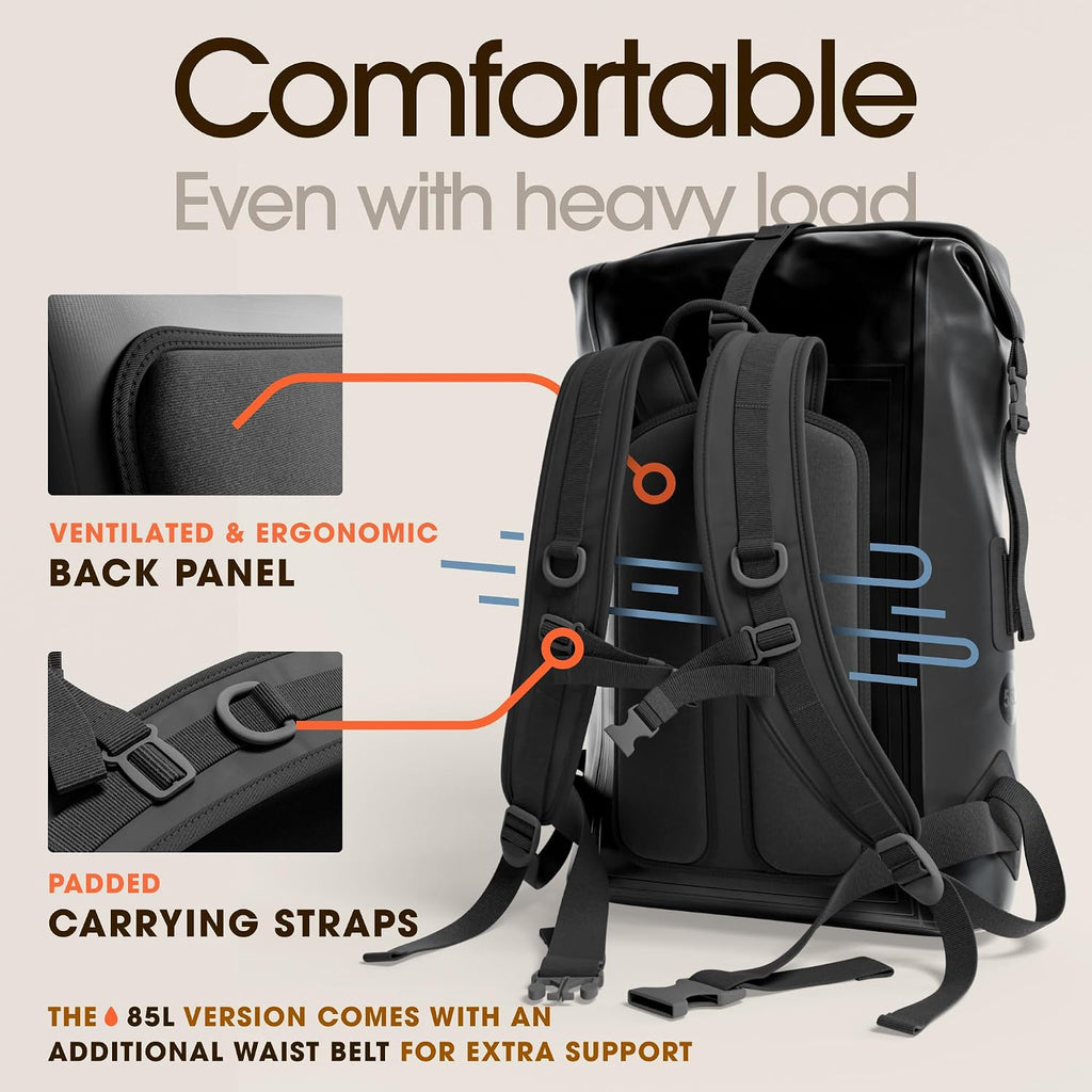 Waterproof Dry Bag Backpack 55L - Kayaking Boating Fishing Rafting Marine