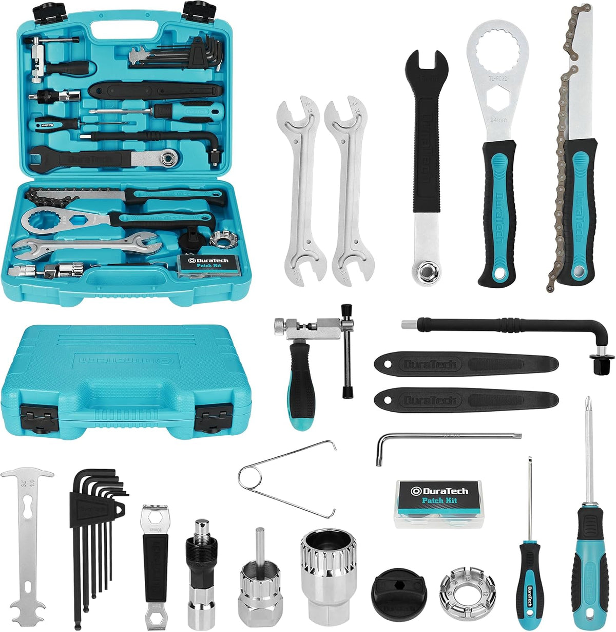 DURATECH 40PC Bike Repair Tool Kit with Carry Storage Case