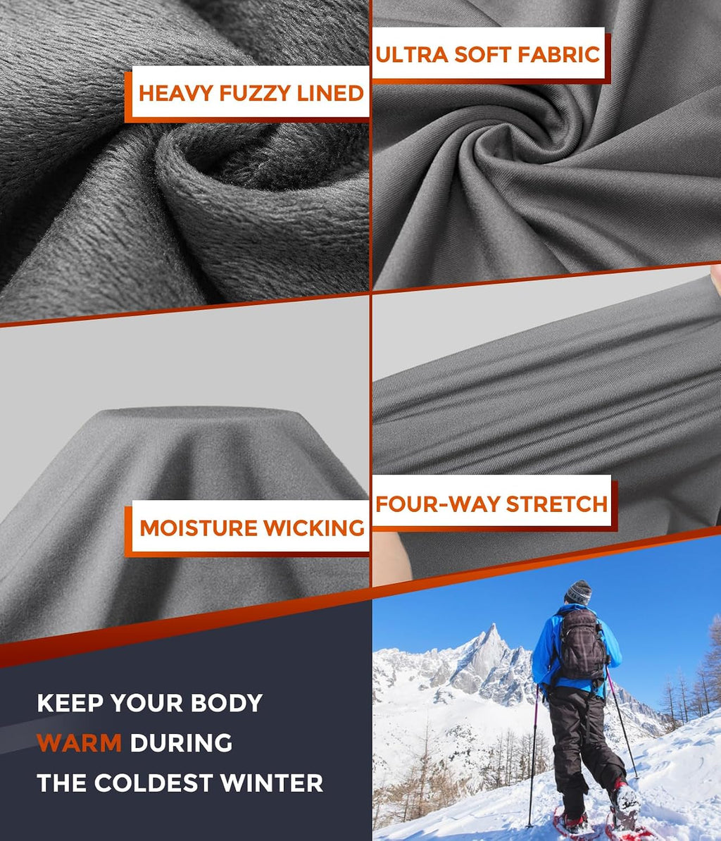 Mens Thermal Underwear Long Johns Set Cold Weather Hunting Base Layer