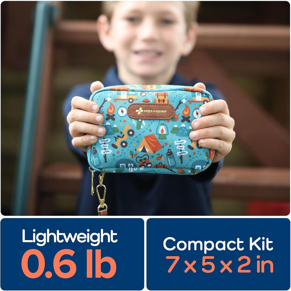 KeepGoing Travel First Aid Kit for Kids, 130 Pc. TSA-Approved Travel Size
