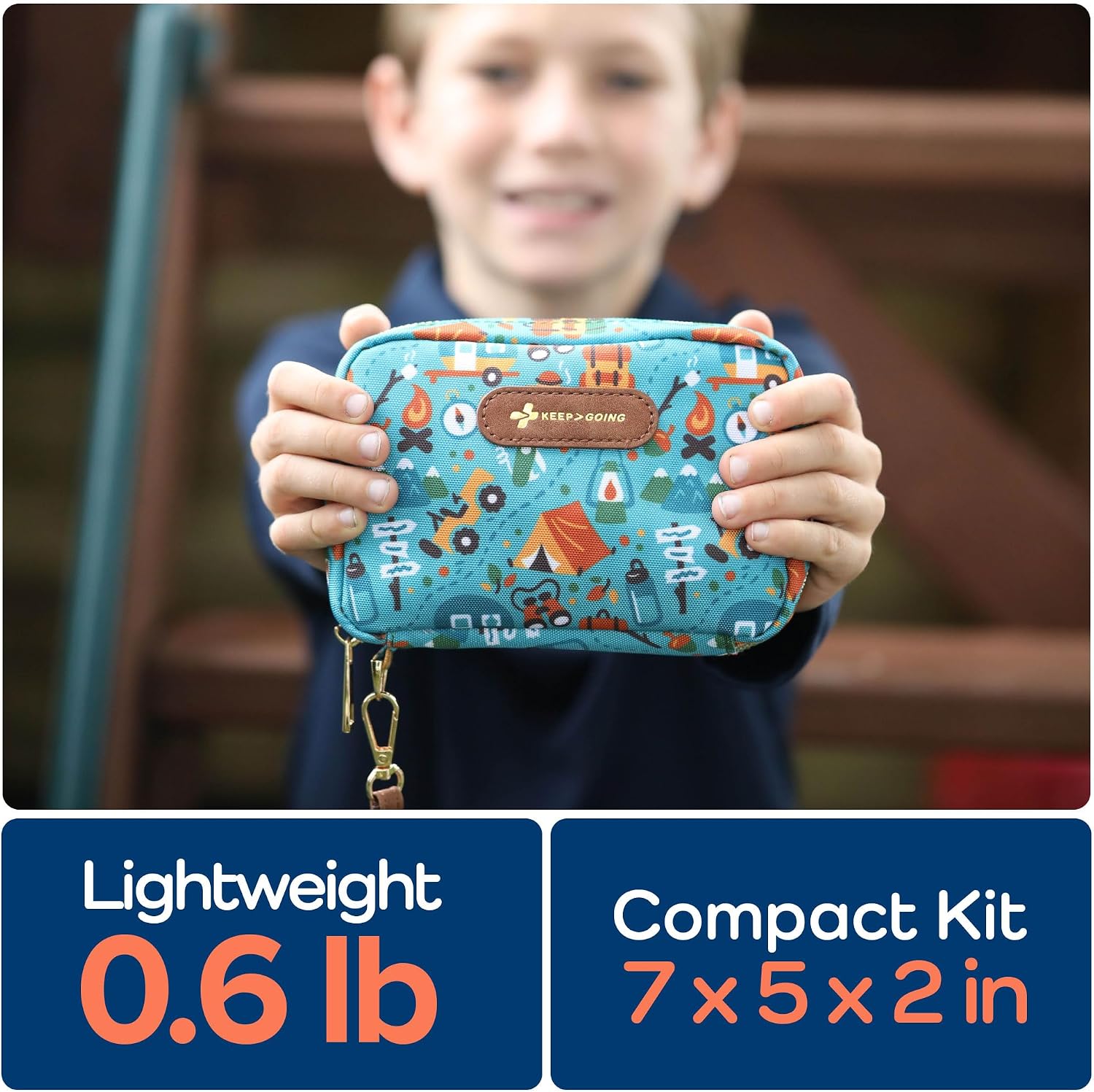 KeepGoing Travel First Aid Kit for Kids, 130 Pc. TSA-Approved Travel Size