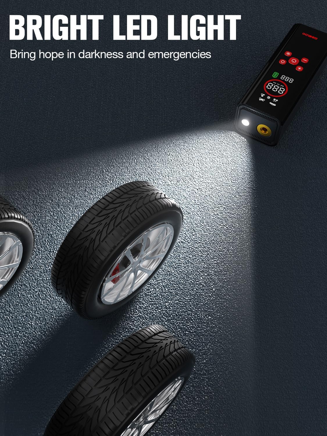 GOOLOO AP150 PRO Tire Inflator Portable Air Compressor,Color LED Screen