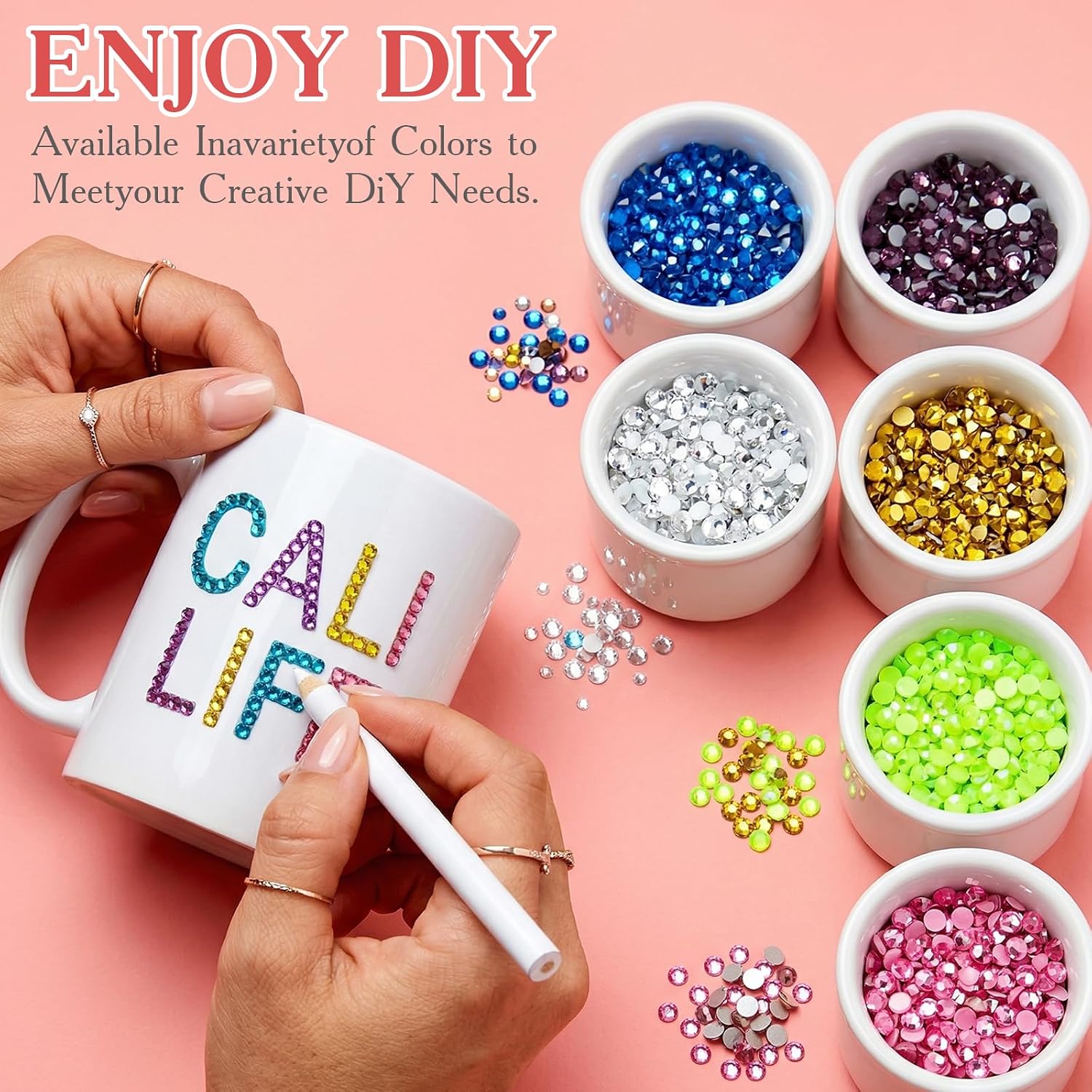 80000Pcs Bedazzling Kit, 42 Colors 3mm Flatback Rhinestones with 3 B7000 Glue & Tools, Bedazzler Kit for Crafts Clothes Tumblers Nail Art & Diamond Painting - Christmas Birthday Gift for Girls