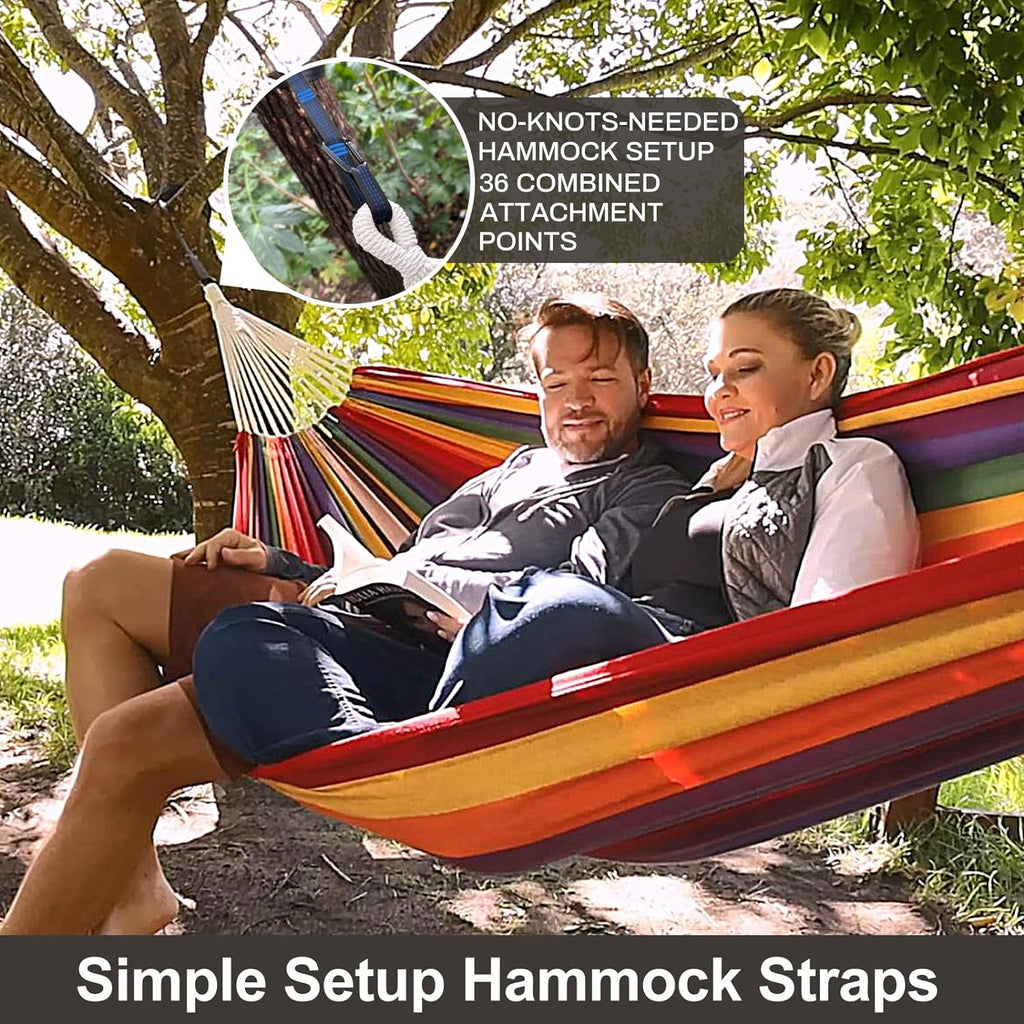 Brazilian Double Hammock with Tree Straps, Extra Large, 450 lbs Capacity