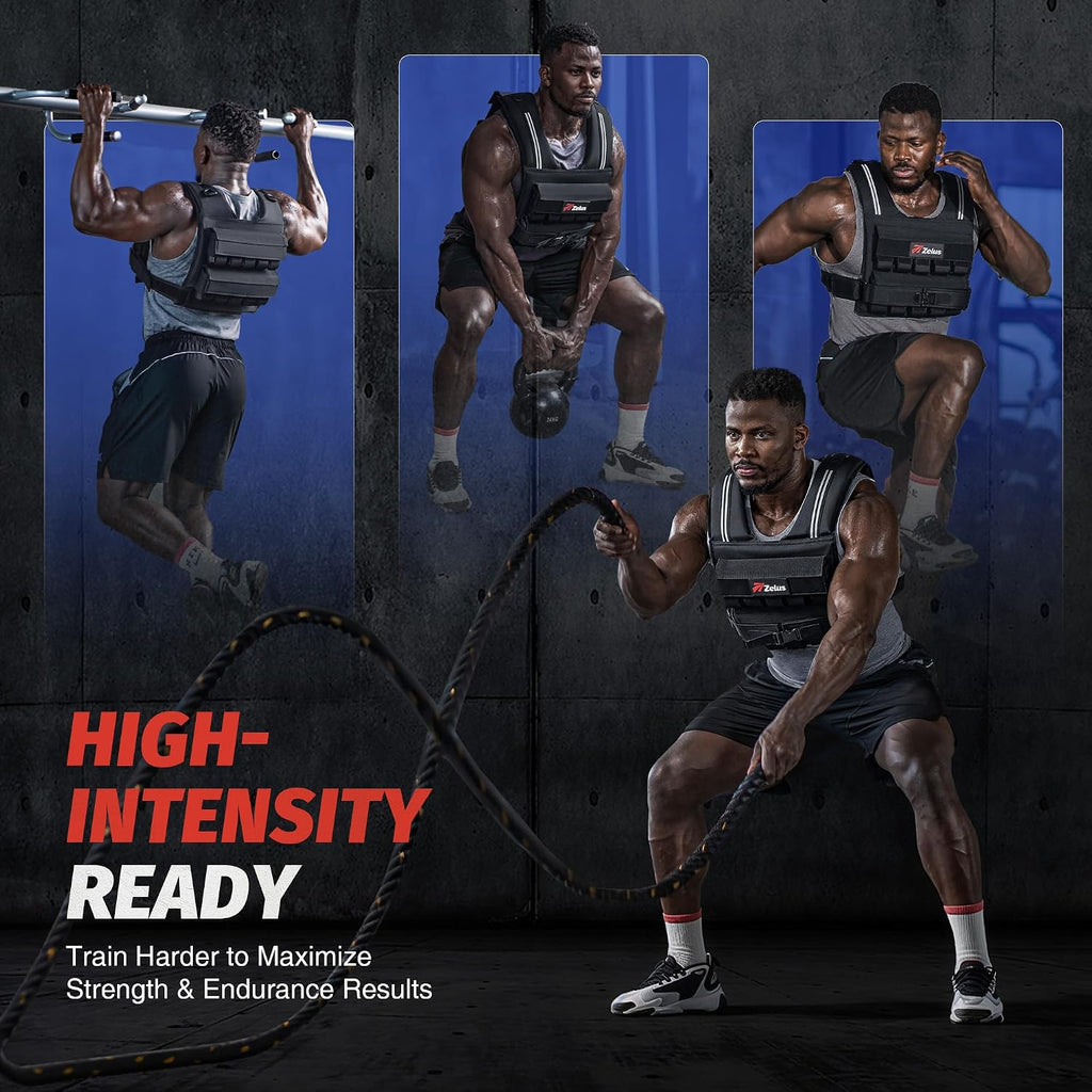 ZELUS Weighted Vest Men, 23lbs/36lbs/45lbs Adjustable Weight Vest