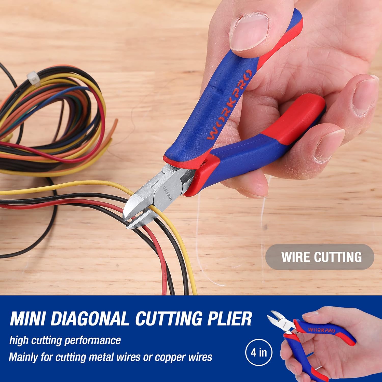 WORKPRO Mini Pliers Set, 3-Piece Small Pliers Tool Kit
