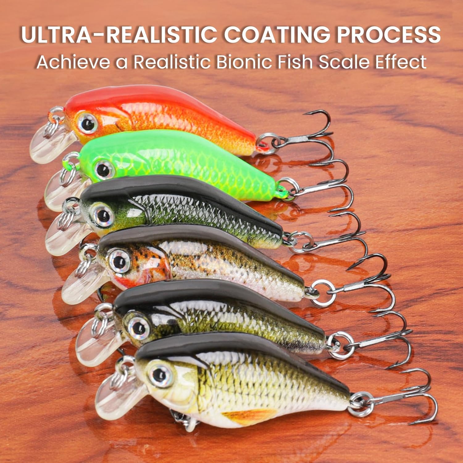 TRUSCEND Easy Catch Crankbait with BKK Hooks, Shallow or Deep Diving Crank Bait Fishing Lures for Bass Pike Walleye, Unipue Wobble Design for More Bites, Vibe Lipless Crankbaits Freshwater Saltwater
