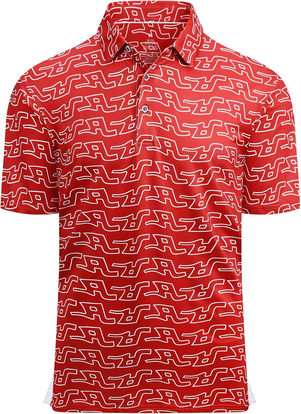 Alex Vando Mens Golf Shirt Moisture Wicking Print Performance Polo Shirt