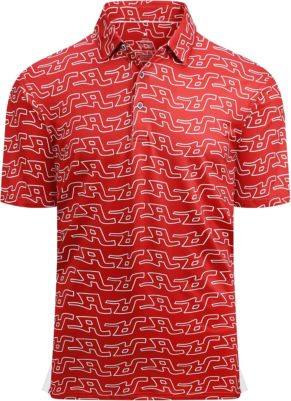 Alex Vando Mens Golf Shirt Moisture Wicking Print Performance Polo Shirt