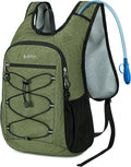 BOVIP Lightweight Hydration Back,15L Multipurpose Hiking Backpack with 1.5L Water Bladder ,Hydro Water Daypack for Cycling Hiking Rave for Men Women