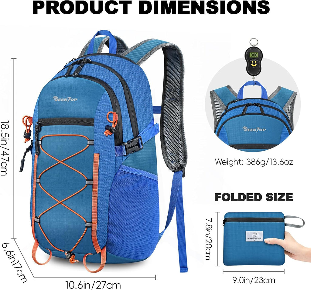 Seektop Packable Waterproof Hiking Backpack, 20L Lightweight Daypack