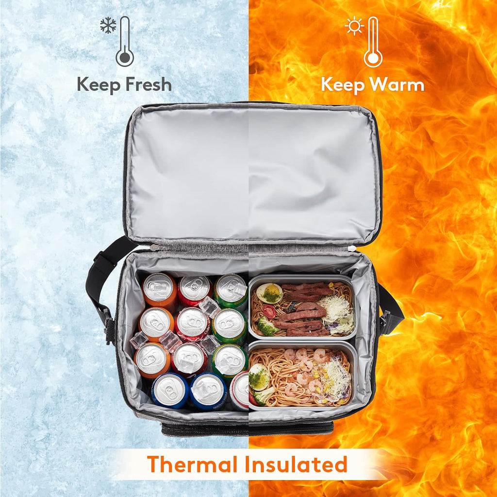 Lifewit Insulated Cooler Bag, Large Leakproof Beach Cooler, Lightweight Portable Double Layer Soft-Sided Travel Ice Chest for Camping, Kayaking, Road Trips, Grocery Shopping | Lifewit Insulated Cooler Bag, 48 Can Large Leakproof Beach Cooler