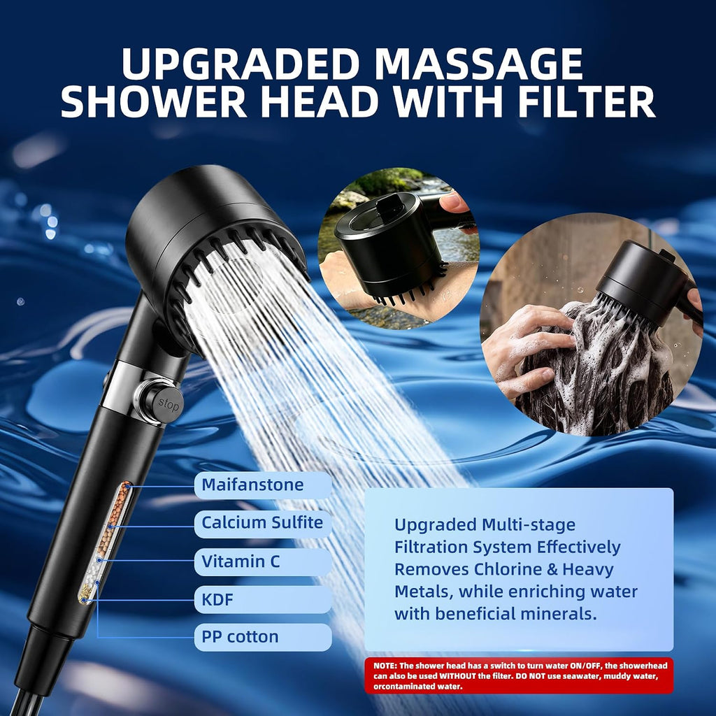 Portable Shower for Camping, IPX8 Filtered Camping Shower