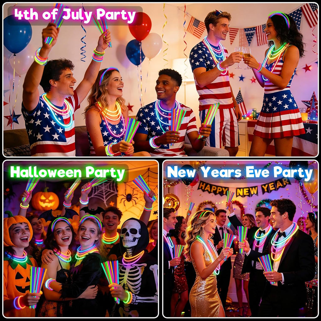 500 Pack Glow Sticks Bulk Party Pack Bright Glow in the Dark Party Supplies