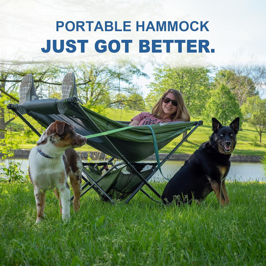 Portable Hammock with Stand for Indoor Outdoor Camping Essentials