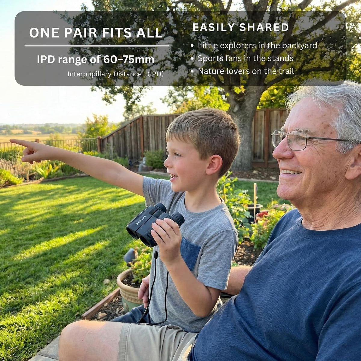 Hontry 10x25 Compact Binoculars for Adults and Kids