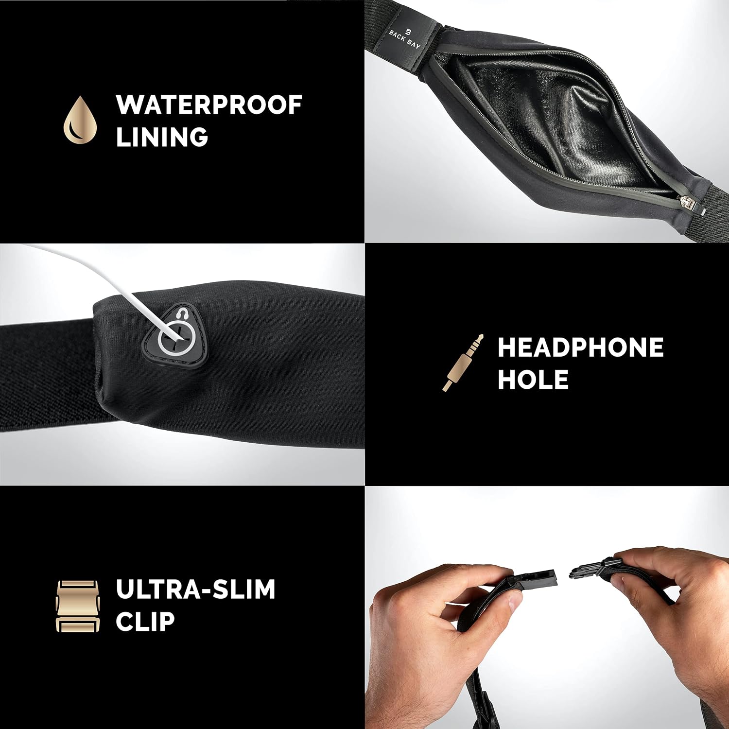 No-Bounce Slim & Secure Running Belt, Fits ALL Phones, Keys, Cards, Gels
