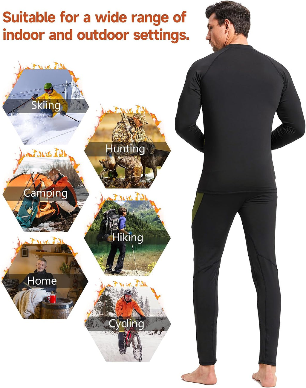 Mens Thermal Underwear Long Johns Base Layer Set Cold Weather 1/2/3 Pack