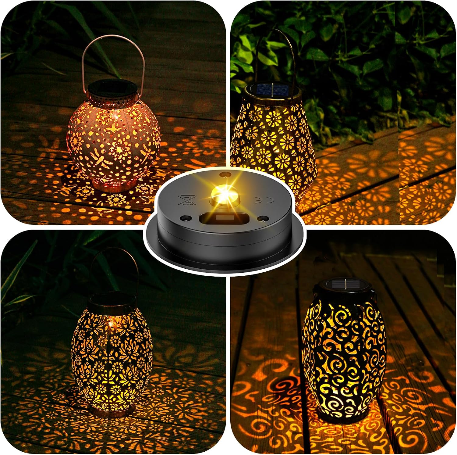 4 Pack Solar Light Replacement Top, 2.76 Inch Waterproof for Garden Lantern