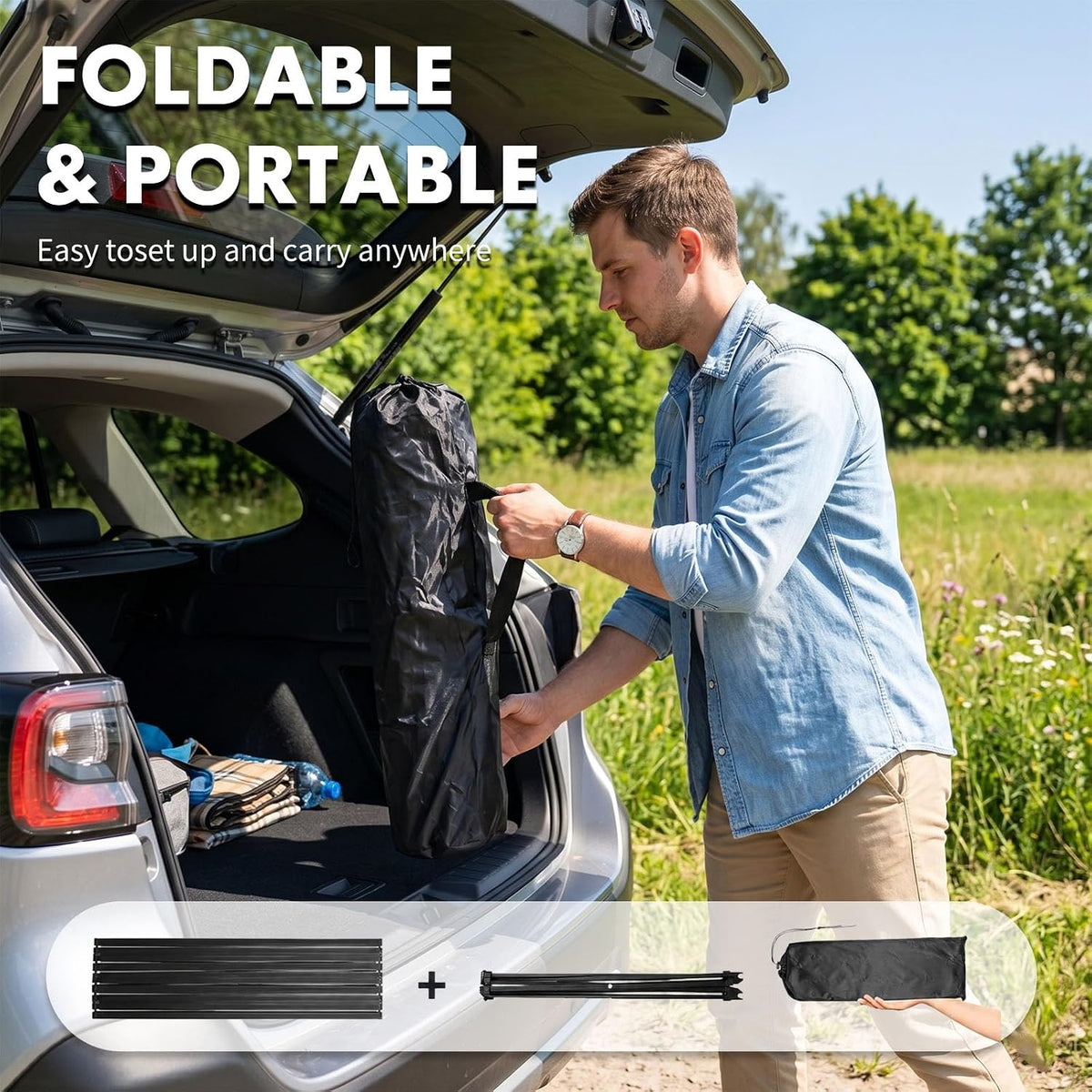 ShellKingdom Portable Camping Table for Picnic, Outdoor BBQ, Cooking, Beach