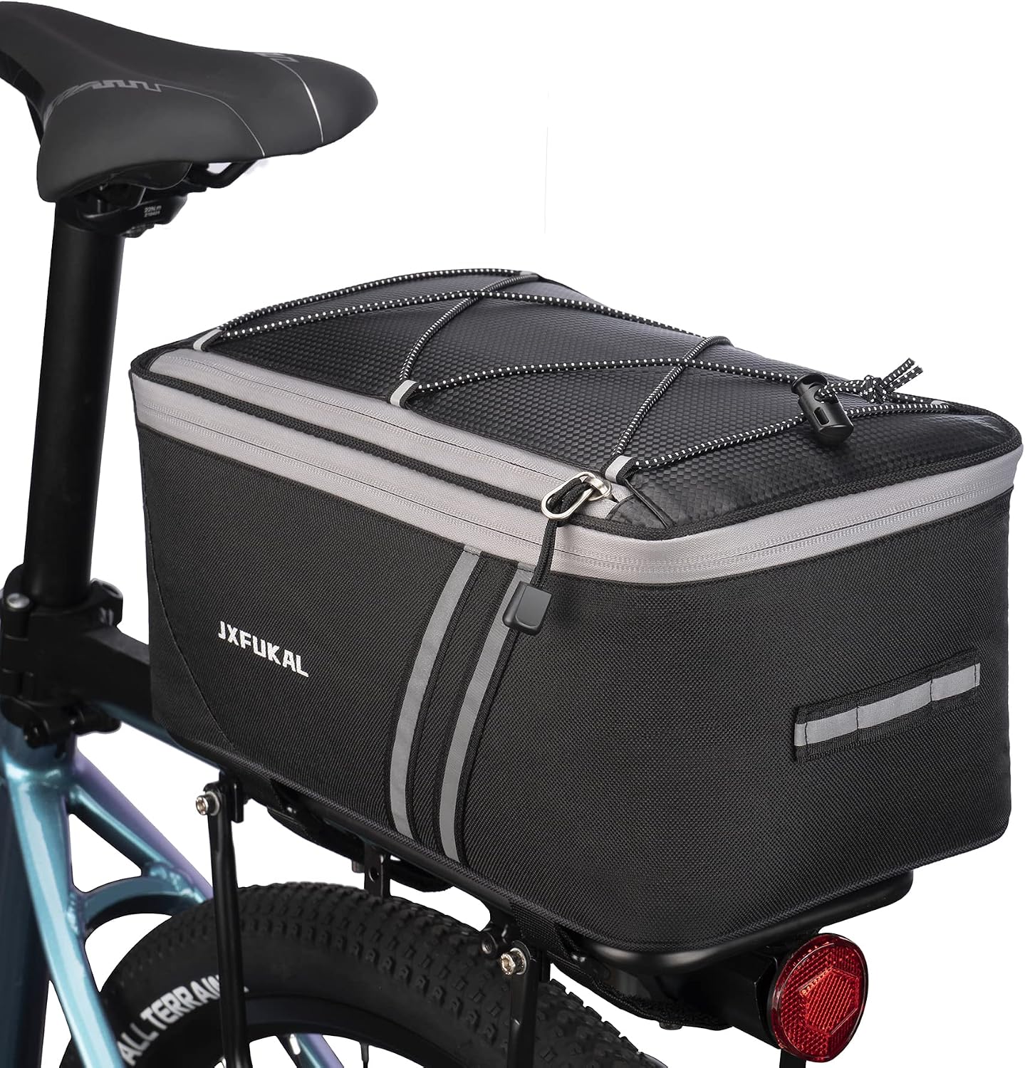 JXFUKAL Rear Bike Rack Bag with Rain Cover, 7L/9L/10L/12L Ebike Bag