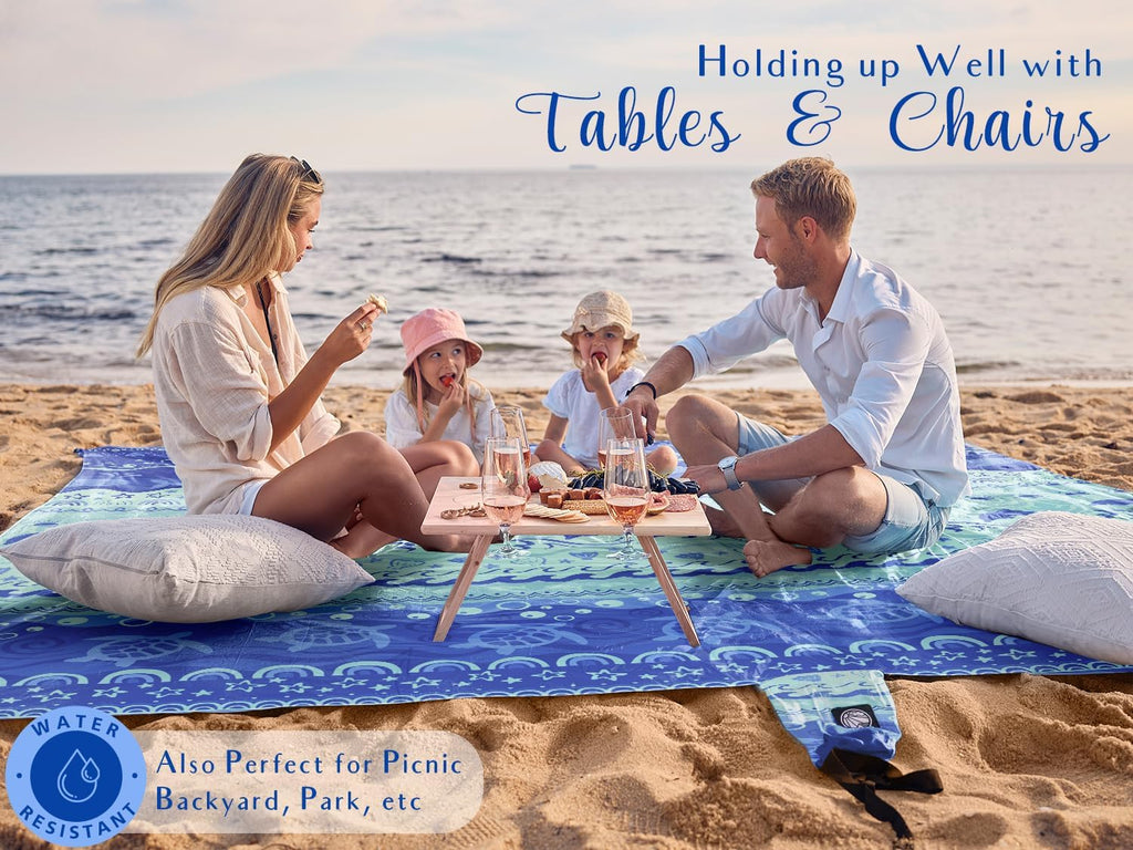 WEKAPO Beach Blanket Waterproof Sandproof Oversized Extra Large Sand Free