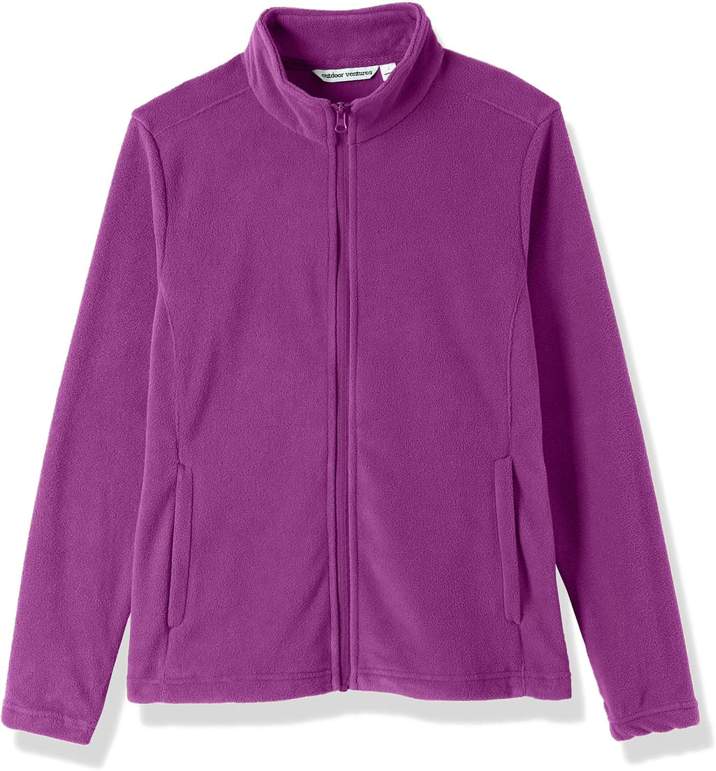 Outdoor Ventures Women's Lightweight Warm Polar Fleece Jacket Zip Up
