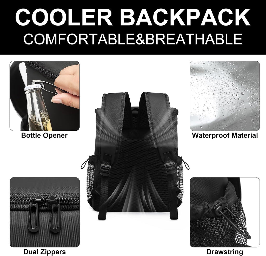 Backpack Cooler for Men and Women Insulated Waterproof Soft Lightweight Cooler Bag Leakproof 30 Cans Travel Camping Picnic Beach