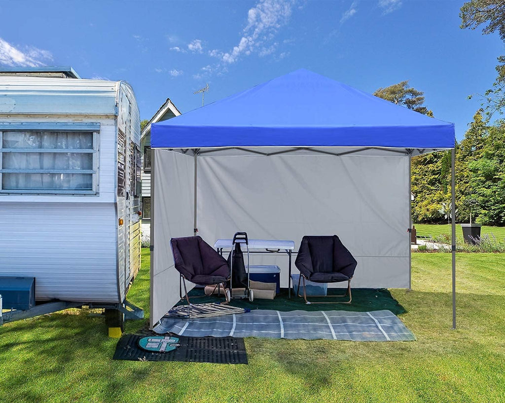 ABCCANOPY Easy Pop up Canopy Tent with 2 Sidewalls for Outdoor Sun Blocking or Rain Protection, 8x8, Royal Blue