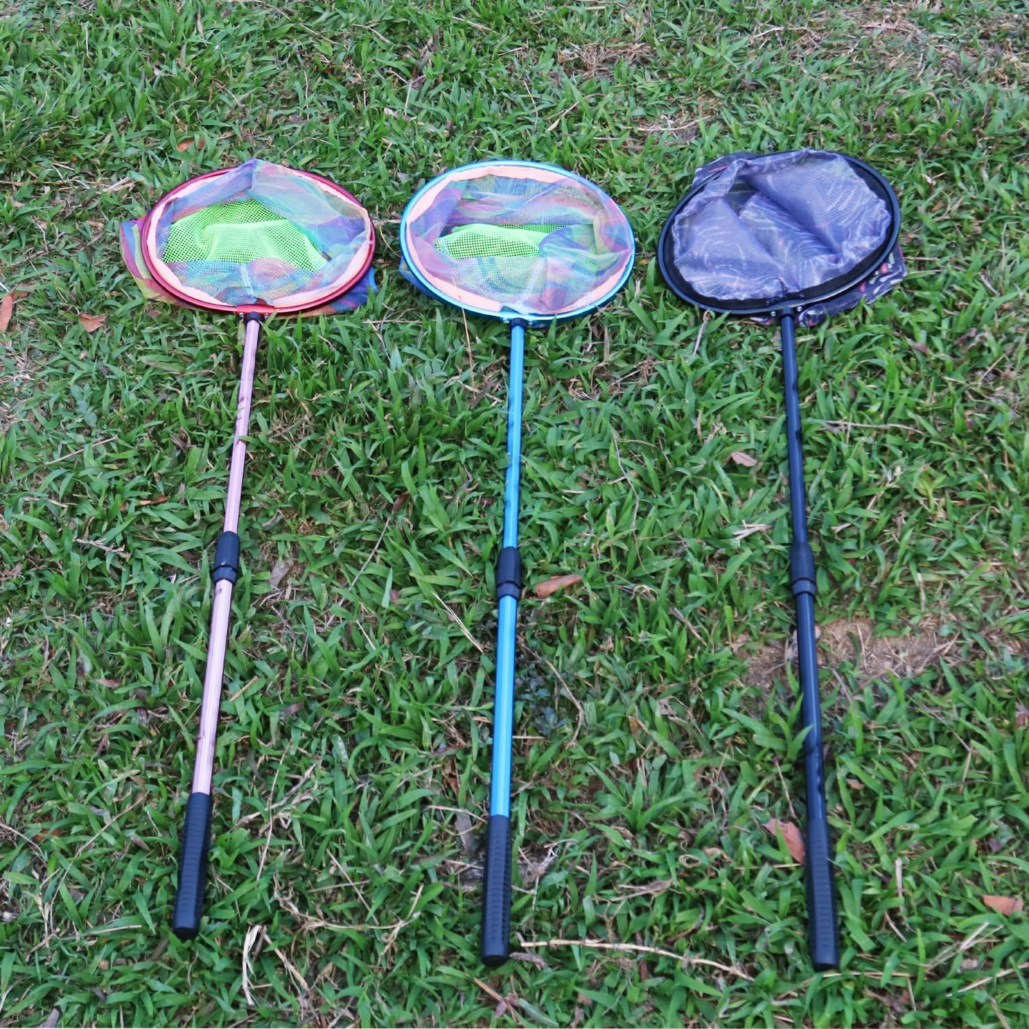 Fishing Net 2 Pack Retractable Lightweight Landing Net with Aluminum Rod Handle Fishing Nets for Youth Catch and Release Butterfly Nets