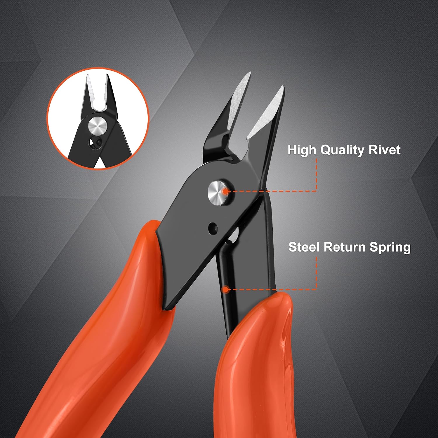 ValueMax 12-Pack 5-Inch Flush Cutters, Spring-Loaded Precision Side Cutters