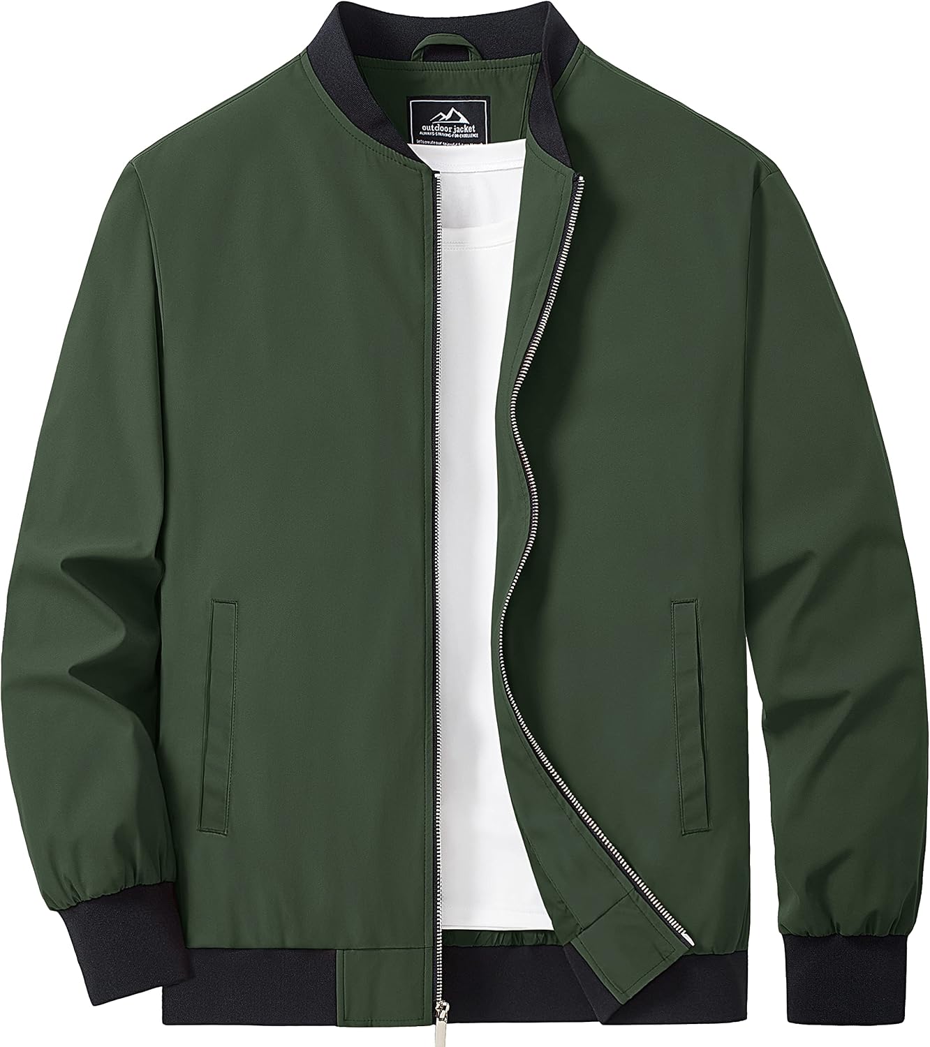 MAGCOMSEN Men's Bomber Jacket Lightweight Full Zip Windbreaker Jackets