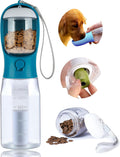 Dog Water Bottle with Food Container, Portable Pet Dog Water Dispenser for Outdoor Walking,Hiking,Travel,Puppy Essentials,Puppy Supplies,Replaceable Waste Bags