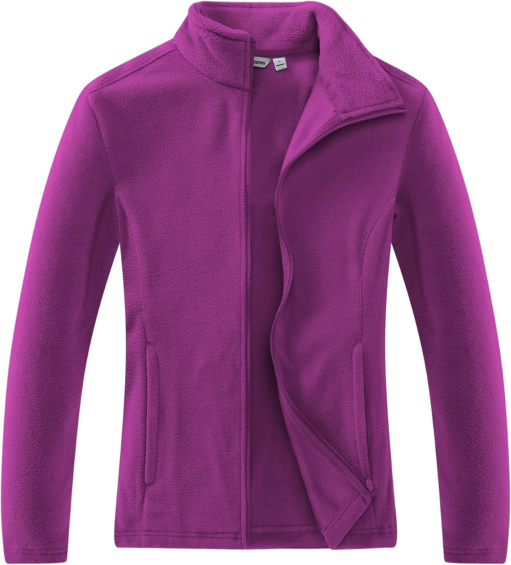Outdoor Ventures Women's Lightweight Warm Polar Fleece Jacket Zip Up