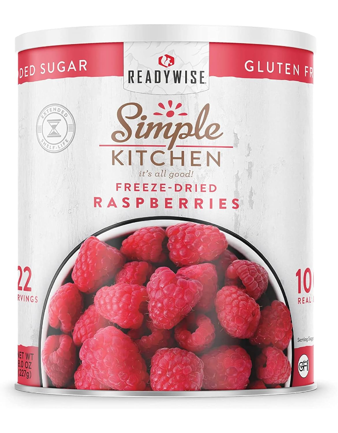 SIMPLE KITCHEN Camping and Outdoors Freeze Dried Raspberries, 22 Servings