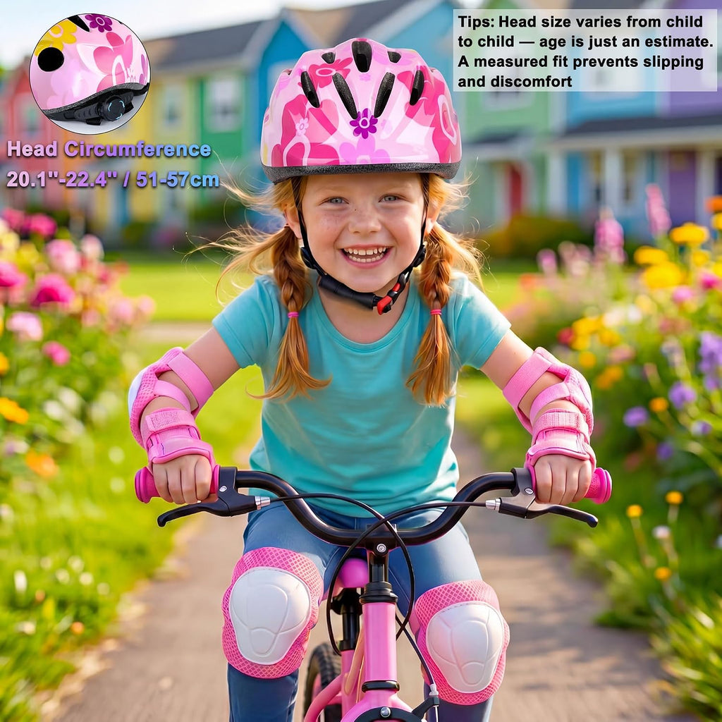 Lamsion Kids Helmet Adjustable Protective Gear Set for Ages 3-8 Girls Boys