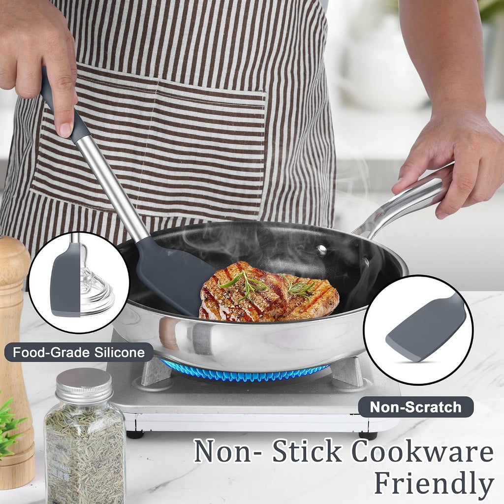 TeamFar Silicone Cooking Utensils Set, 5 PCS Heat-Proof Kitchen Utensils