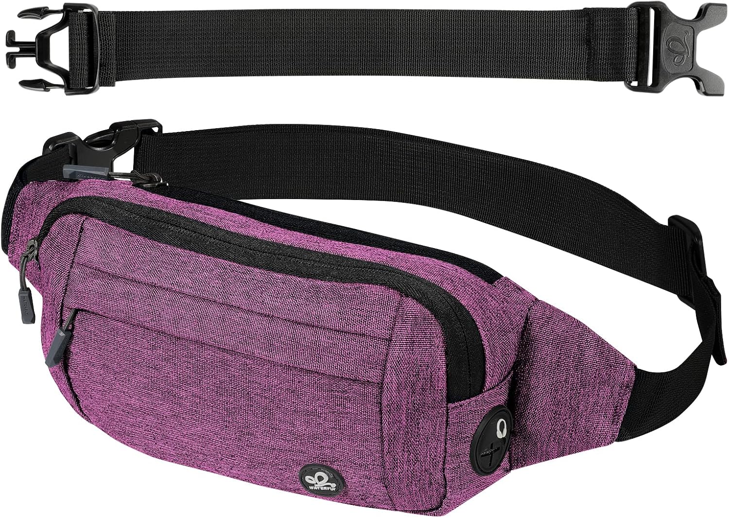 WATERFLY Small Fanny Pack Crossbody Lightweight Waist Bag for Woman Man
