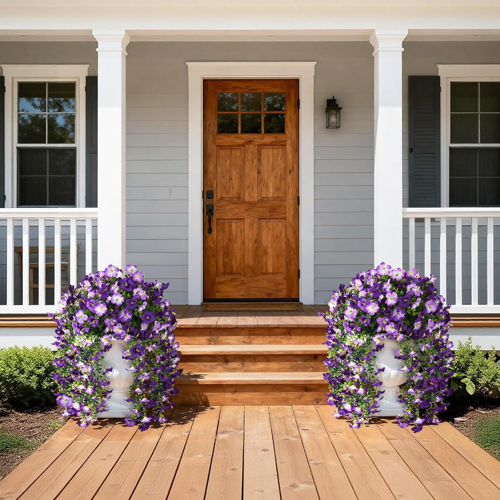 INQCMY Artificial Fake Flowers Plants for Outdoor Spring Summer Decoration