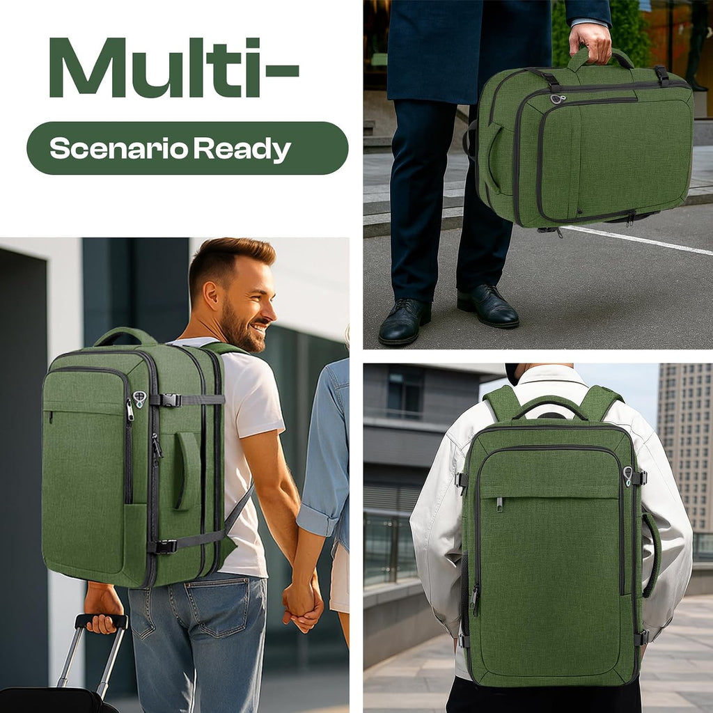 Large Expandable Carry On Travel Backpack,TSA Flight Approved Big Backpack