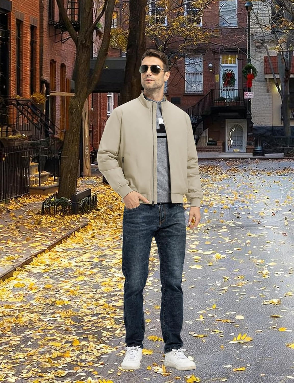 TBMPOY Men's Winter Jackets Bomber Padded Casual Windbreaker Warm Fall Coat