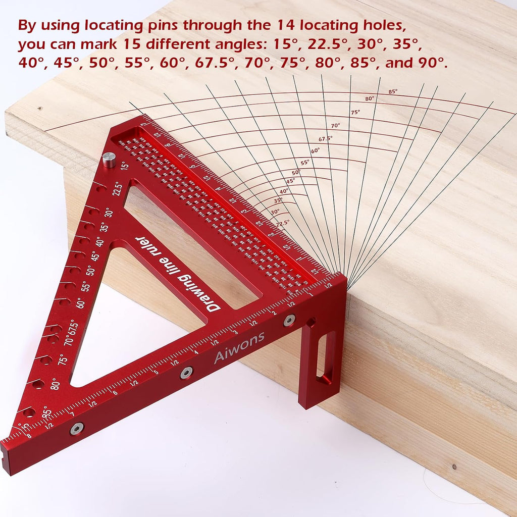 8.5 inch 3D Multi-Angle Measuring Ruler-Large Precision Woodworking